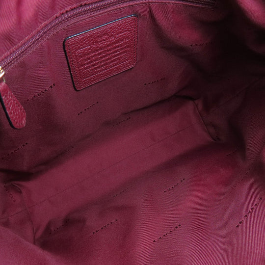 COACH Handbag 34340 leather Red 2WAY Women Used Authentic