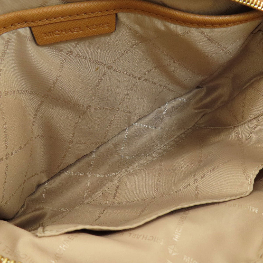 MICHAEL KORS Shoulder Bag PVC white MK signature Women Used Authentic