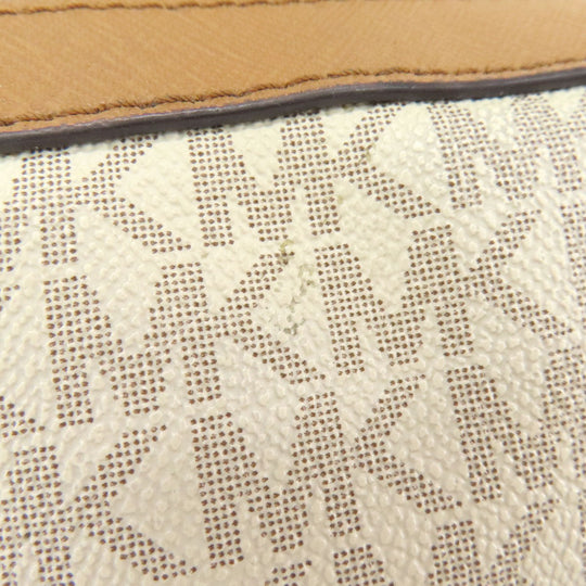 MICHAEL KORS Shoulder Bag PVC white MK signature Women Used Authentic