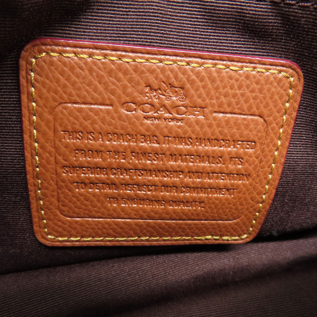 COACH Handbag F34605 PVC Brown Signature 2WAY Women Used Authentic