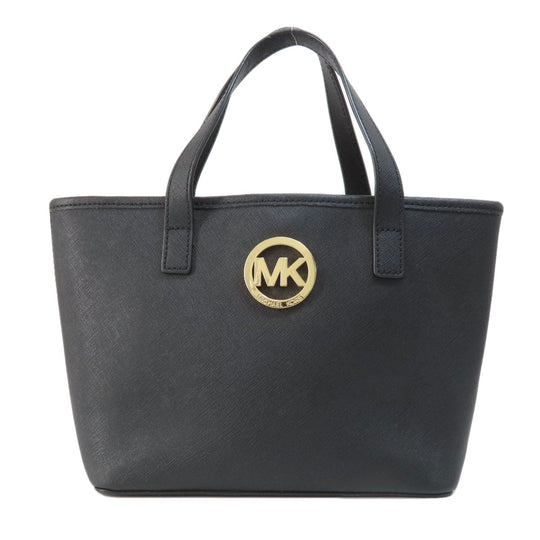 MICHAEL KORS Handbag PVC black logo Women Used Authentic
