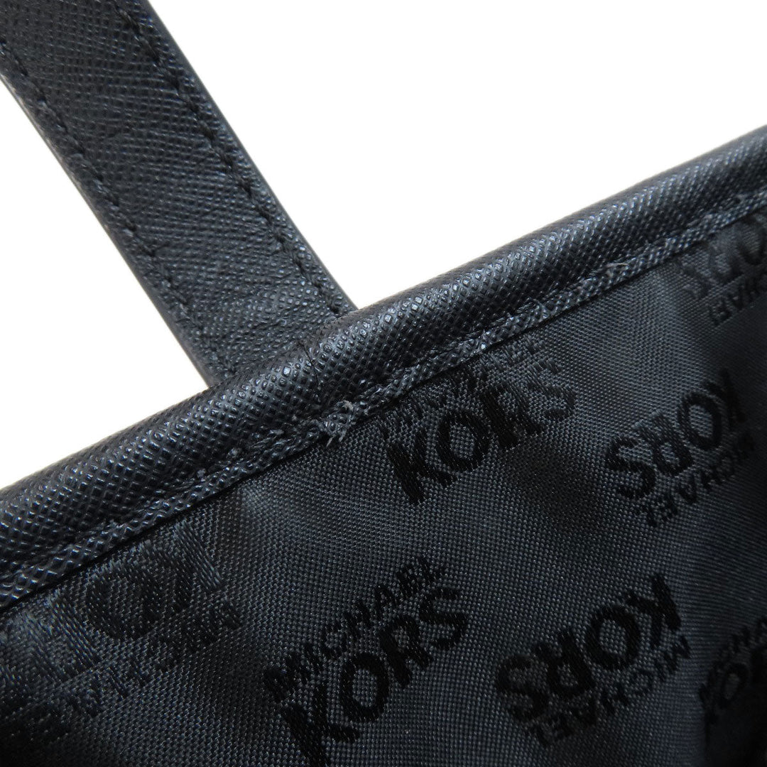 MICHAEL KORS Handbag PVC black logo Women Used Authentic