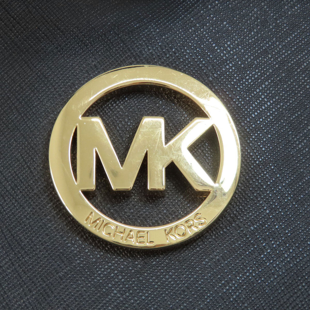 MICHAEL KORS Handbag PVC black logo Women Used Authentic