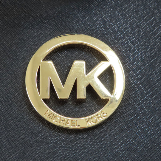 MICHAEL KORS Handbag PVC black logo Women Used Authentic