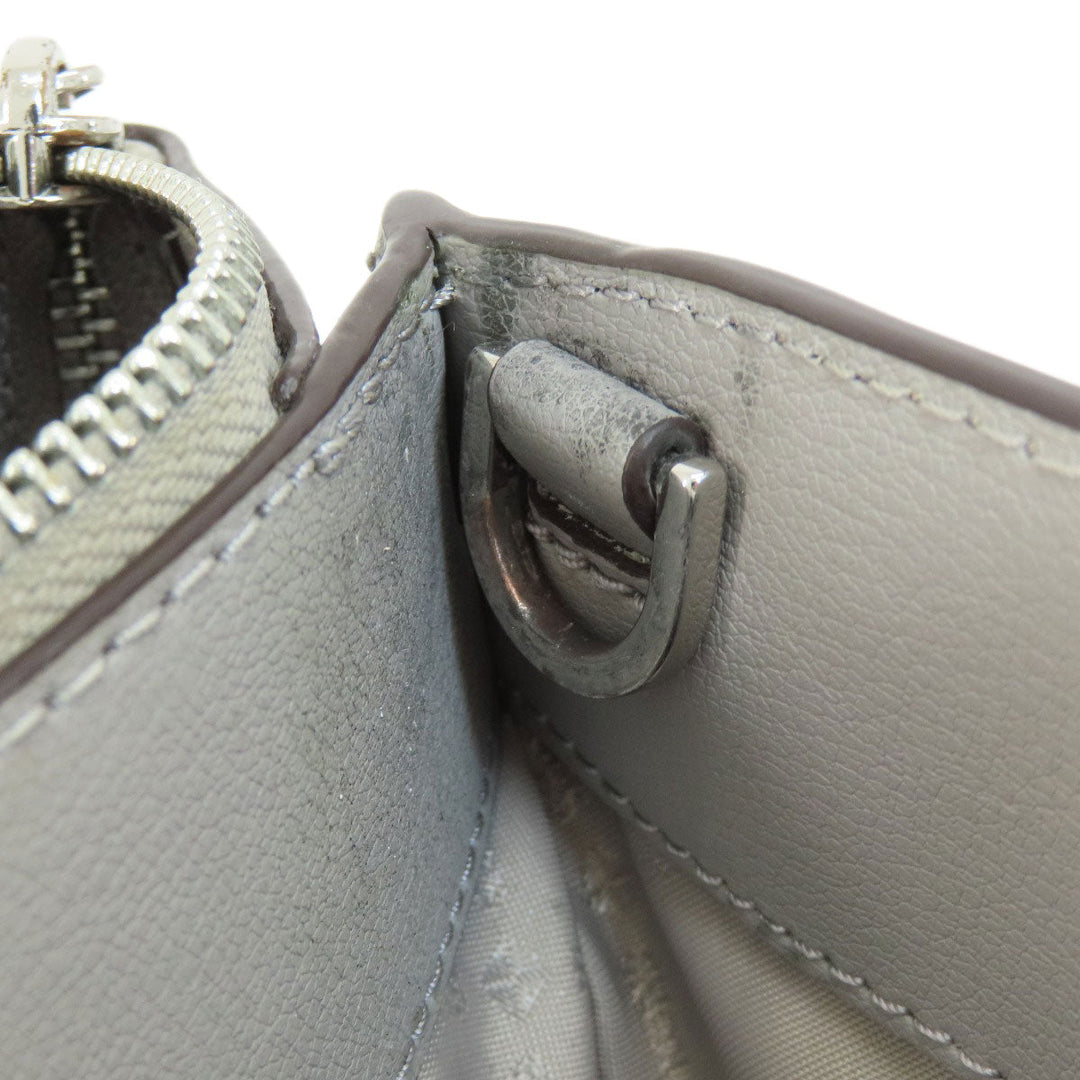 MICHAEL KORS Handbag PVC gray logoMetal 2WAY Women Used Authentic