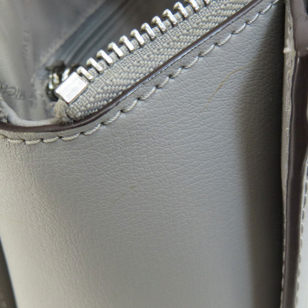 MICHAEL KORS Handbag PVC gray logoMetal 2WAY Women Used Authentic