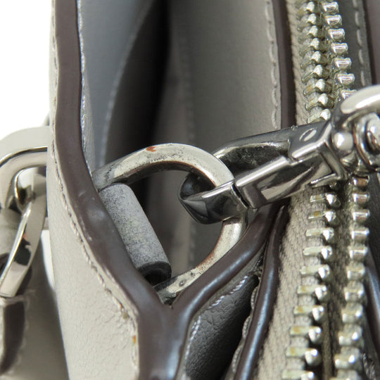 MICHAEL KORS Handbag PVC gray logoMetal 2WAY Women Used Authentic