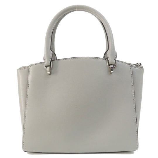 MICHAEL KORS Handbag PVC gray logoMetal 2WAY Women Used Authentic