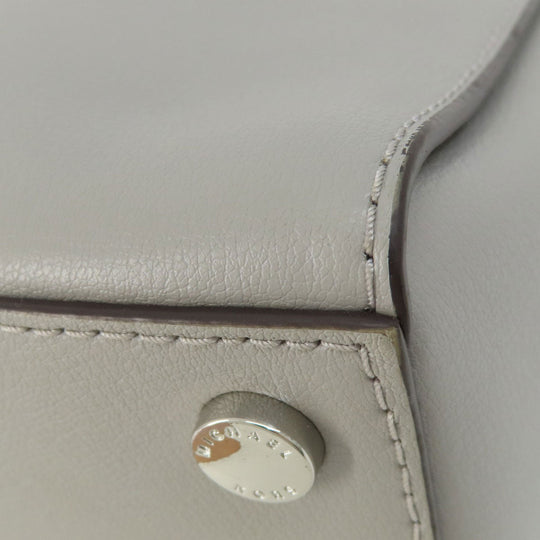 MICHAEL KORS Handbag PVC gray logoMetal 2WAY Women Used Authentic