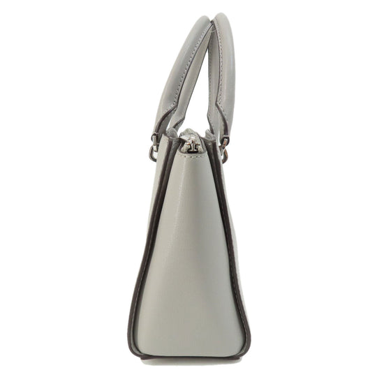 MICHAEL KORS Handbag PVC gray logoMetal 2WAY Women Used Authentic