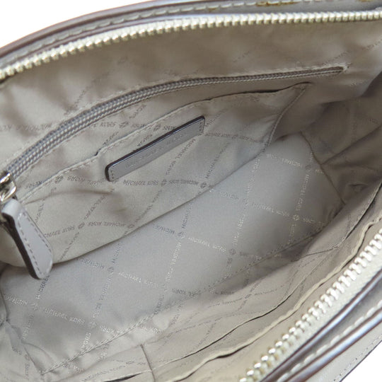 MICHAEL KORS Handbag PVC gray logoMetal 2WAY Women Used Authentic