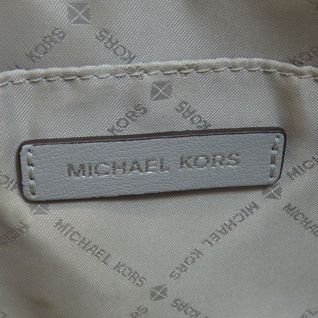 MICHAEL KORS Handbag PVC gray logoMetal 2WAY Women Used Authentic