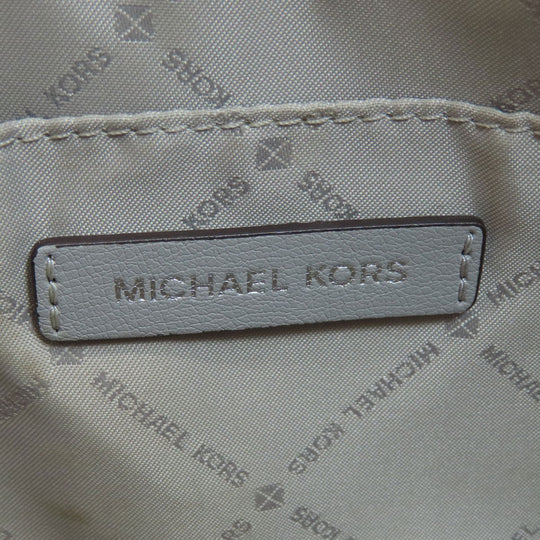 MICHAEL KORS Handbag PVC gray logoMetal 2WAY Women Used Authentic