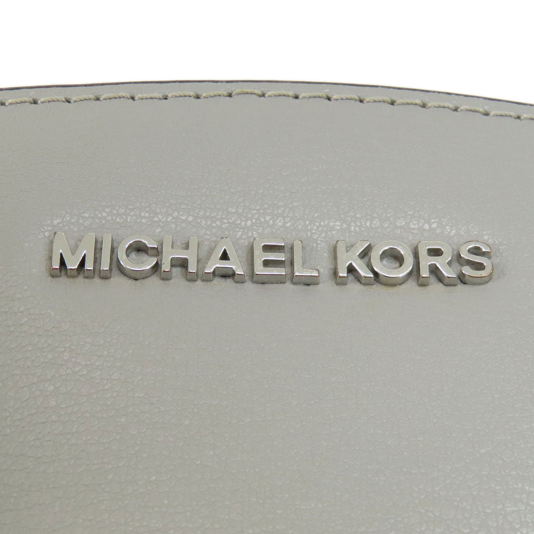 MICHAEL KORS Handbag PVC gray logoMetal 2WAY Women Used Authentic