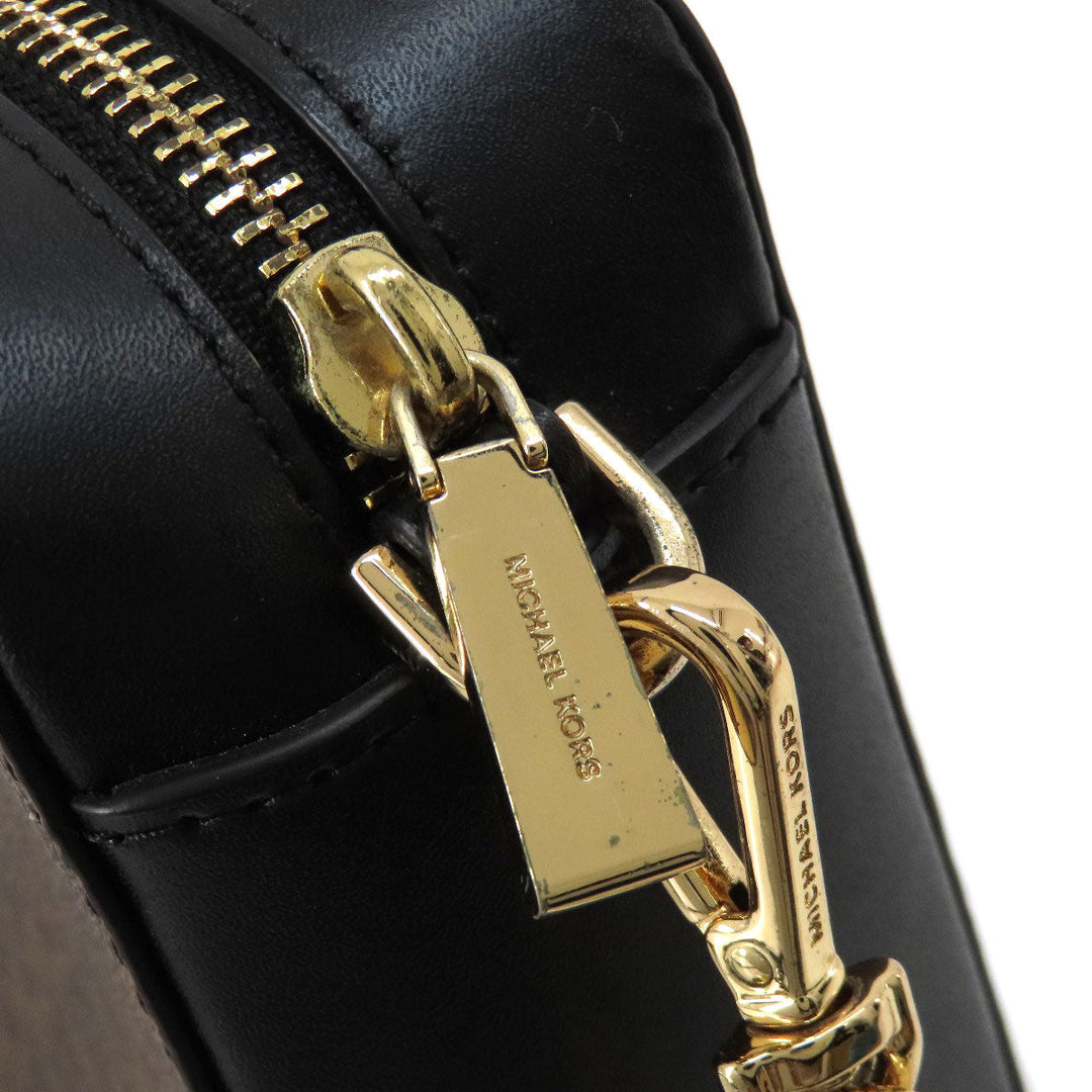 MICHAEL KORS Shoulder Bag PVC Brown MK signature Women Used Authentic