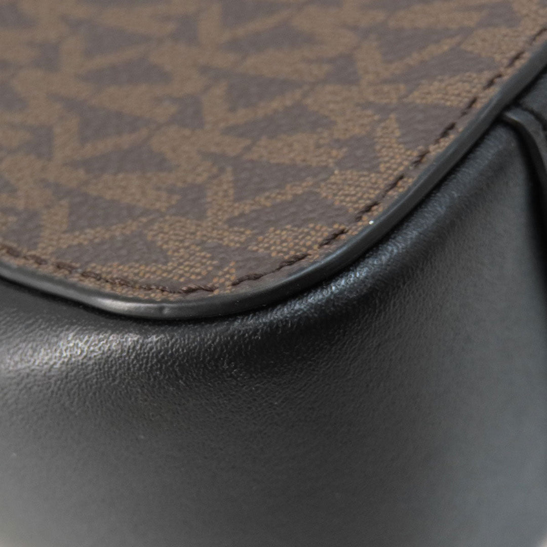 MICHAEL KORS Shoulder Bag PVC Brown MK signature Women Used Authentic
