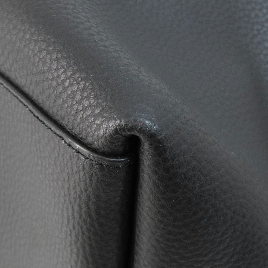 COACH Tote Bag F72673 leather black logo Women Used Authentic