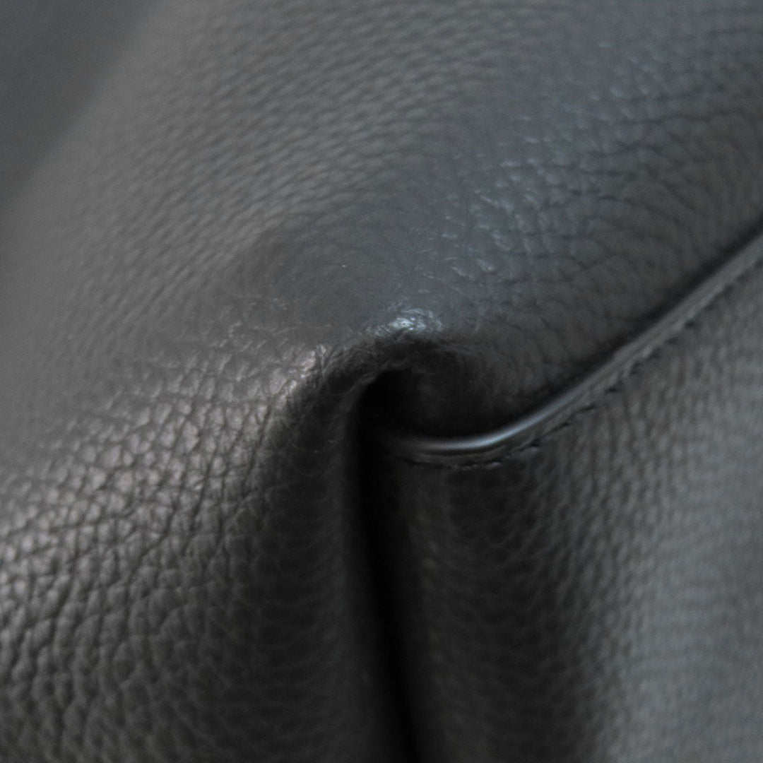 COACH Tote Bag F72673 leather black logo Women Used Authentic