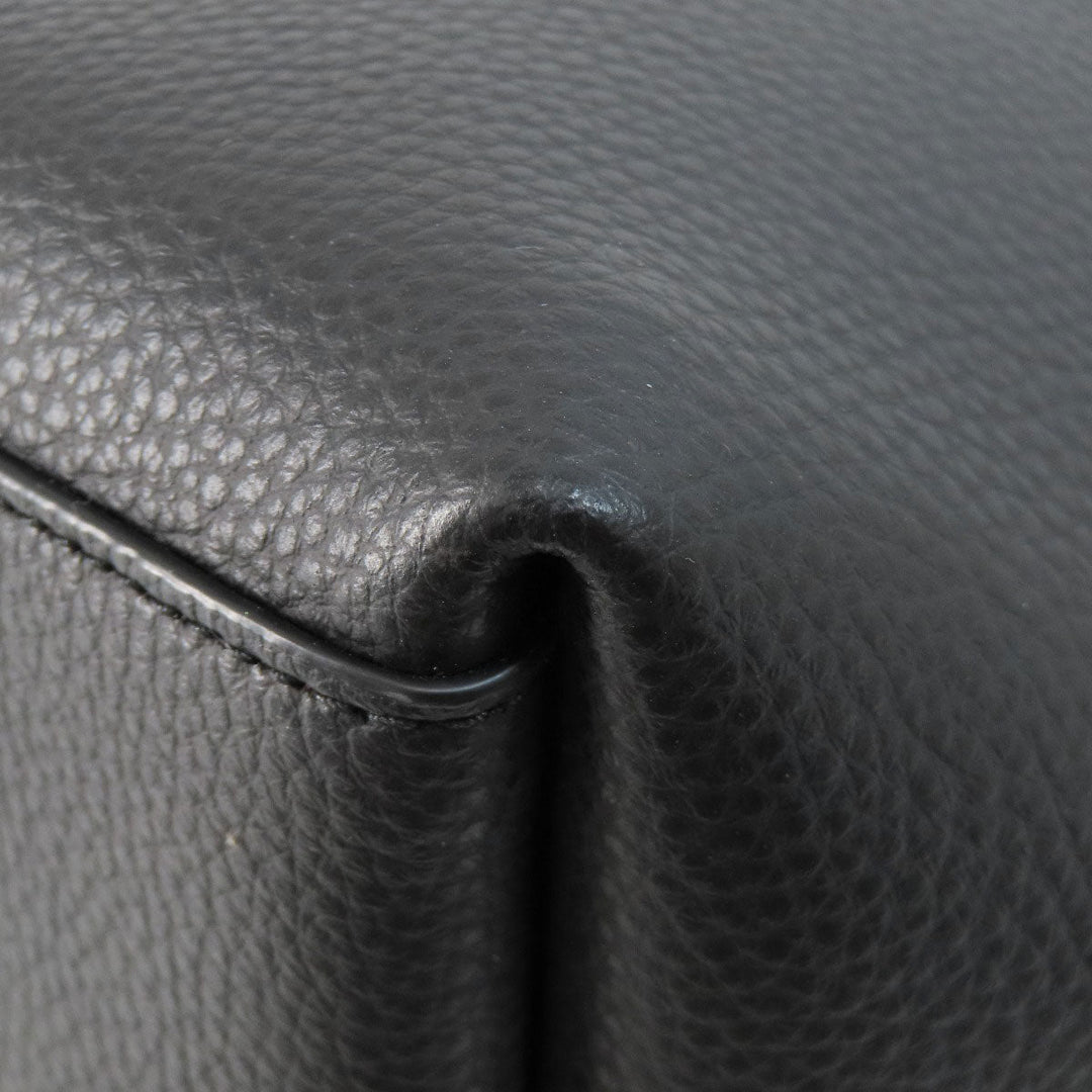 COACH Tote Bag F72673 leather black logo Women Used Authentic