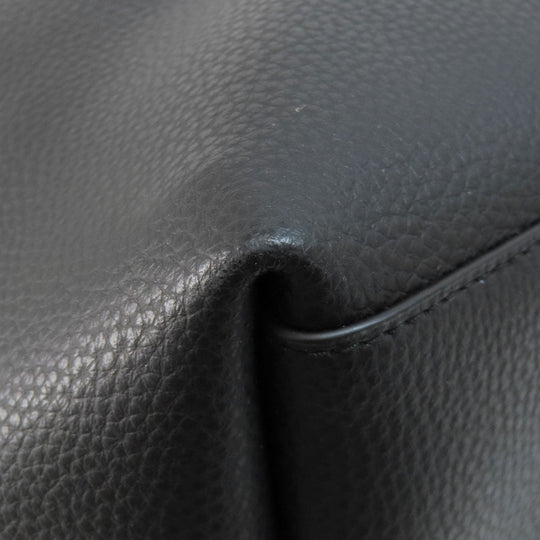 COACH Tote Bag F72673 leather black logo Women Used Authentic