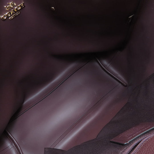 COACH Tote Bag F72673 leather black logo Women Used Authentic