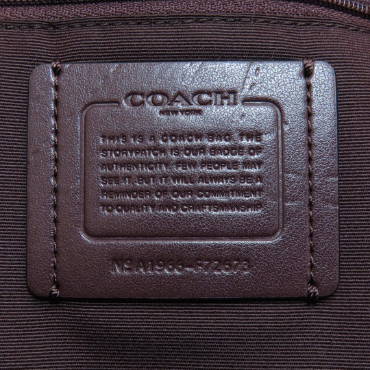 COACH Tote Bag F72673 leather black logo Women Used Authentic