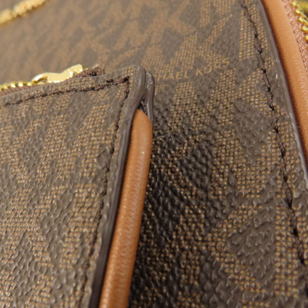 MICHAEL KORS Backpack leather Brown MK signature