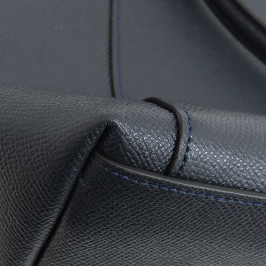 COACH Tote Bag F57526 PVC Navy logoMetal Women Used Authentic