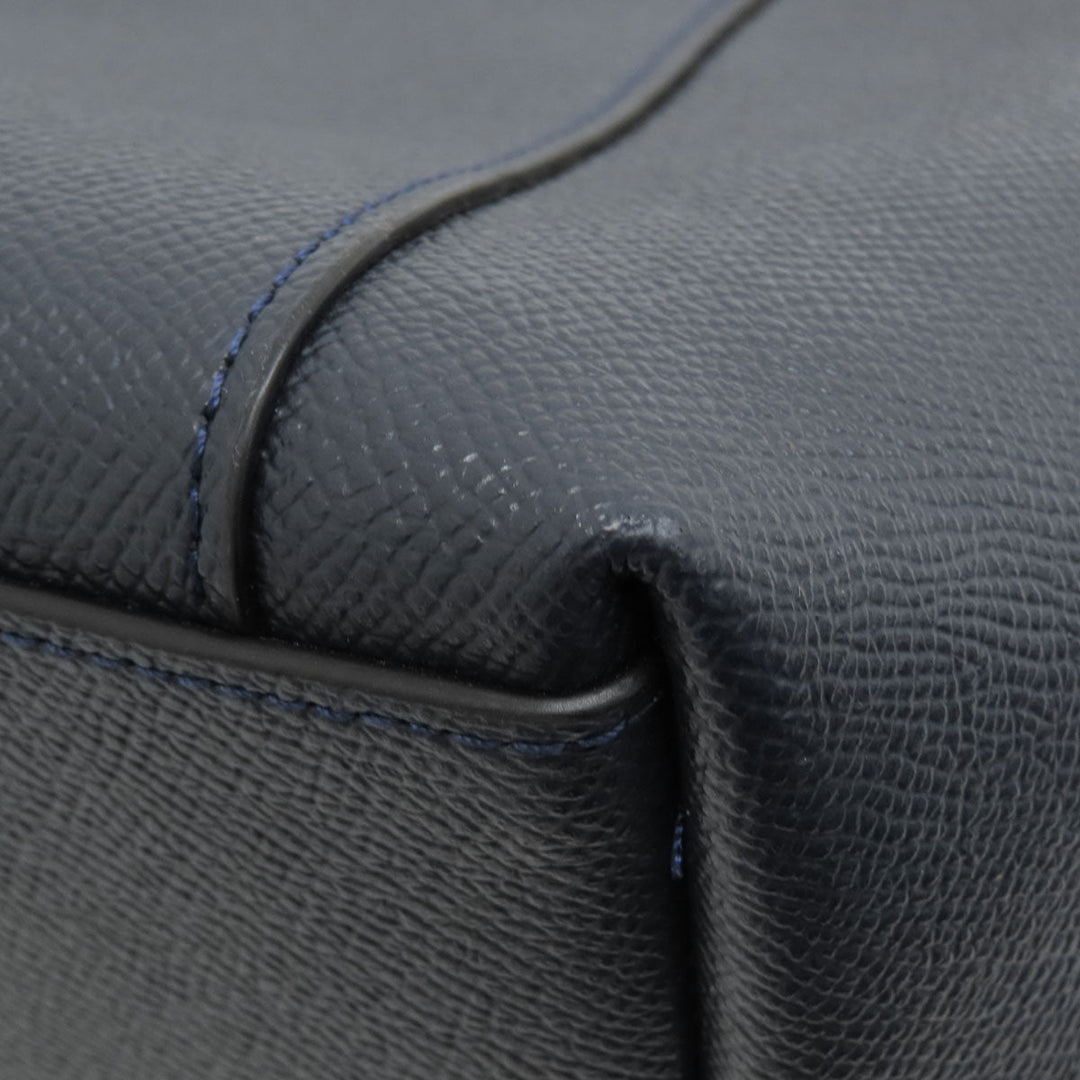 COACH Tote Bag F57526 PVC Navy logoMetal Women Used Authentic