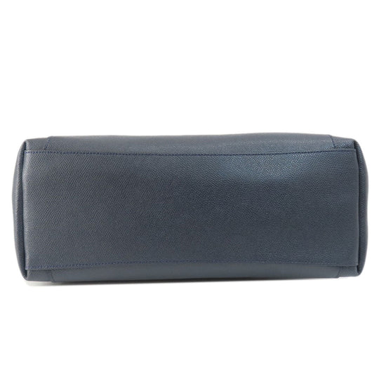 COACH Tote Bag F57526 PVC Navy logoMetal Women Used Authentic