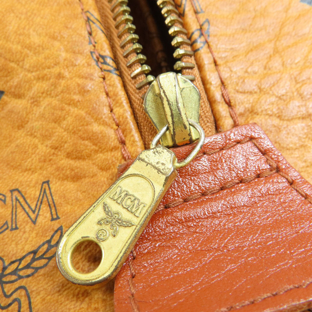 MCM Boston Duffel bag PVC Brown Mini Boston Women Used Authentic