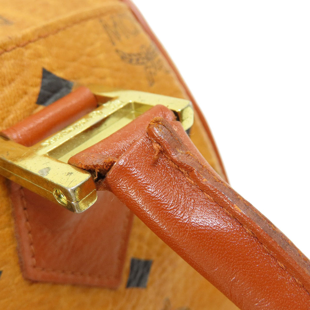 MCM Boston Duffel bag PVC Brown Mini Boston Women Used Authentic