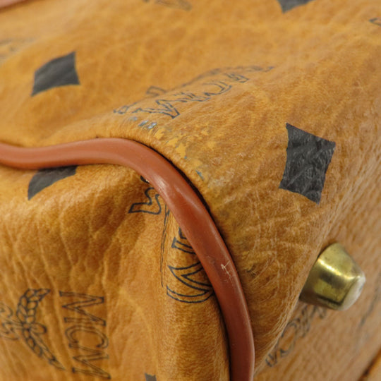 MCM Boston Duffel bag PVC Brown Mini Boston Women Used Authentic