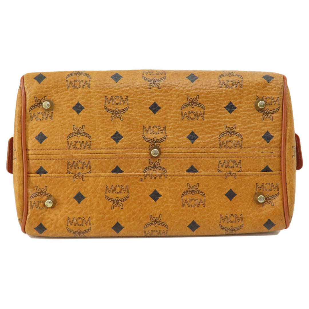 MCM Boston Duffel bag PVC Brown Mini Boston Women Used Authentic