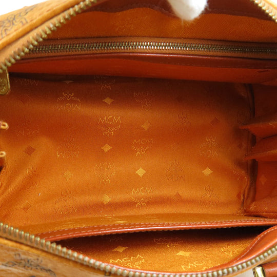 MCM Boston Duffel bag PVC Brown Mini Boston Women Used Authentic