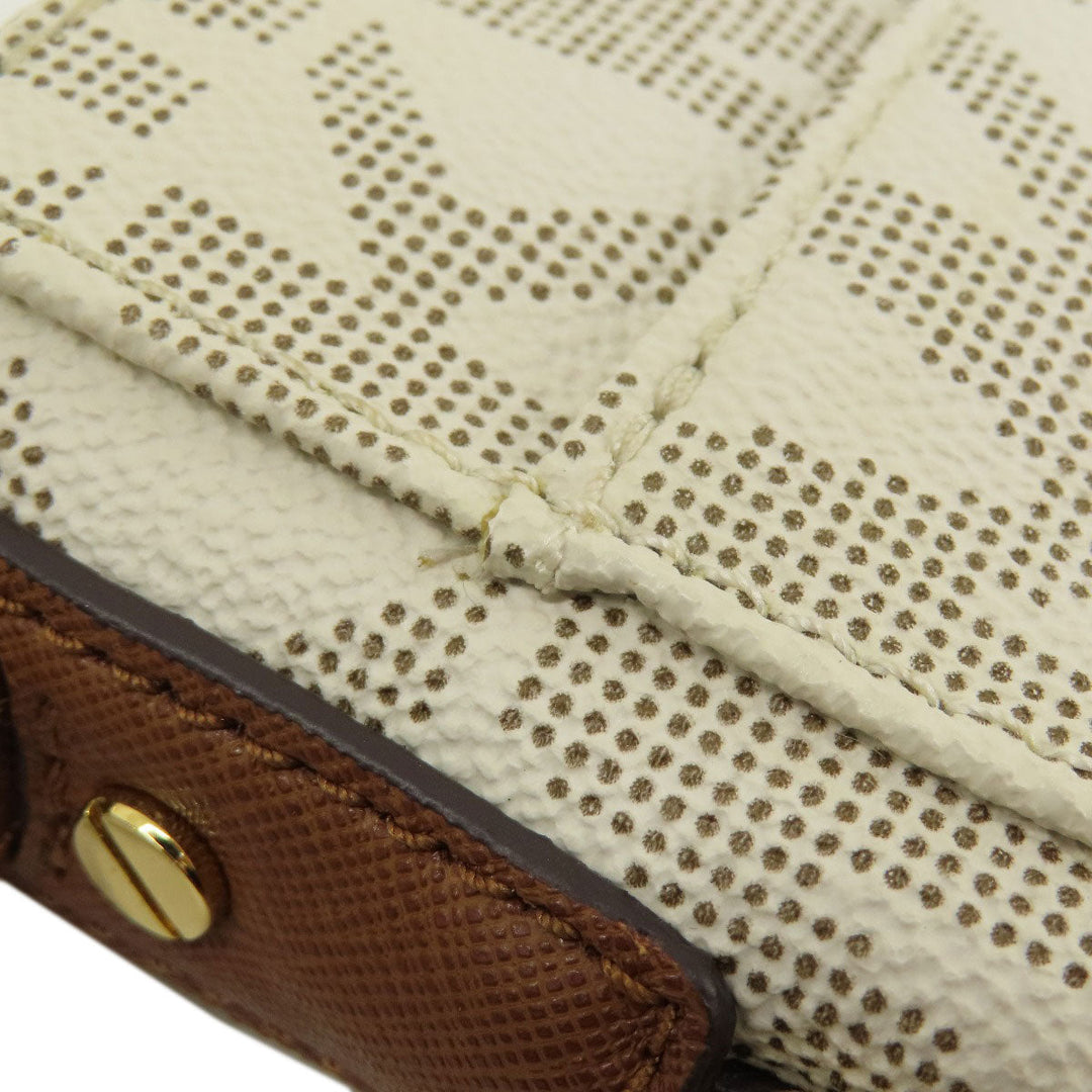 MICHAEL KORS Shoulder Bag PVC white MK signature Women Used Authentic