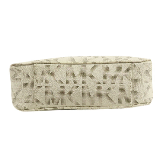 MICHAEL KORS Shoulder Bag PVC white MK signature Women Used Authentic