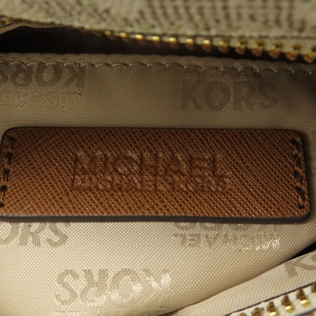 MICHAEL KORS Shoulder Bag PVC white MK signature Women Used Authentic