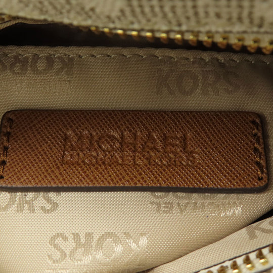 MICHAEL KORS Shoulder Bag PVC white MK signature Women Used Authentic