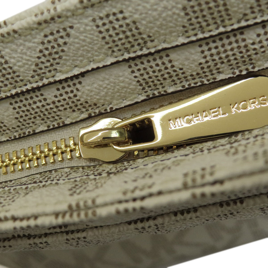 MICHAEL KORS Shoulder Bag PVC white MK signature Women Used Authentic