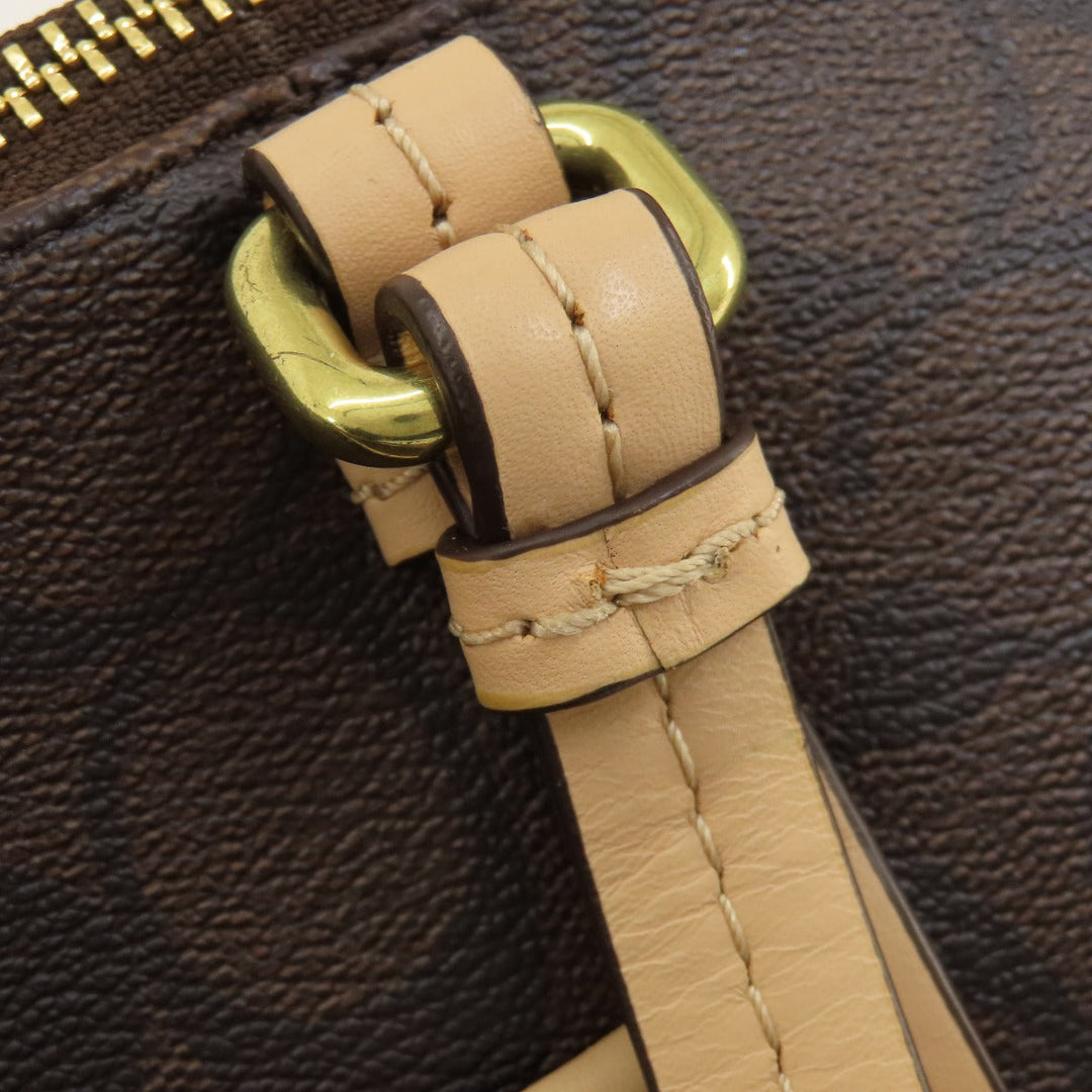 COACH Tote Bag F28366 PVC Brown Signature 2WAY Women Used Authentic