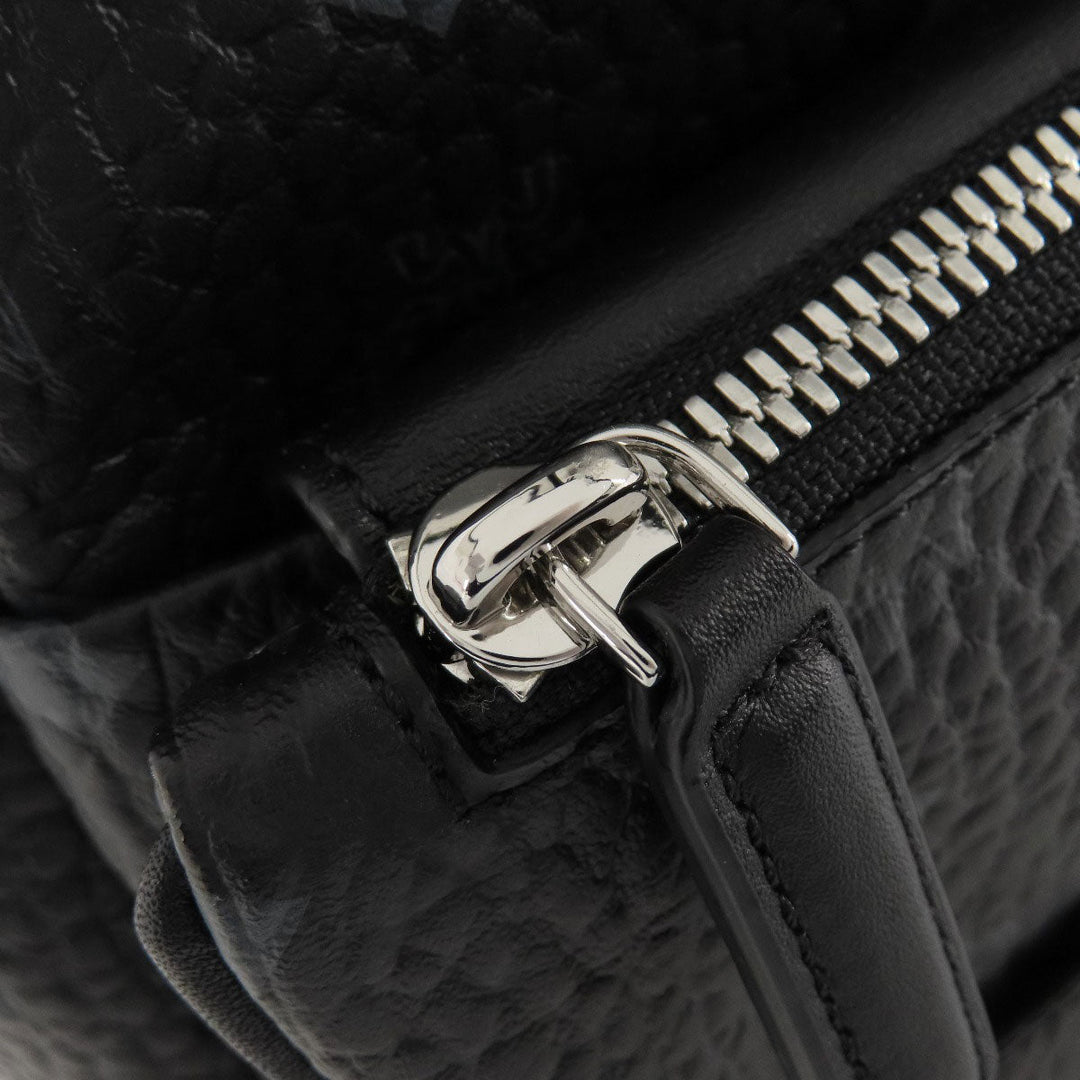 MCM Backpack PVC black logo Women Used Authentic