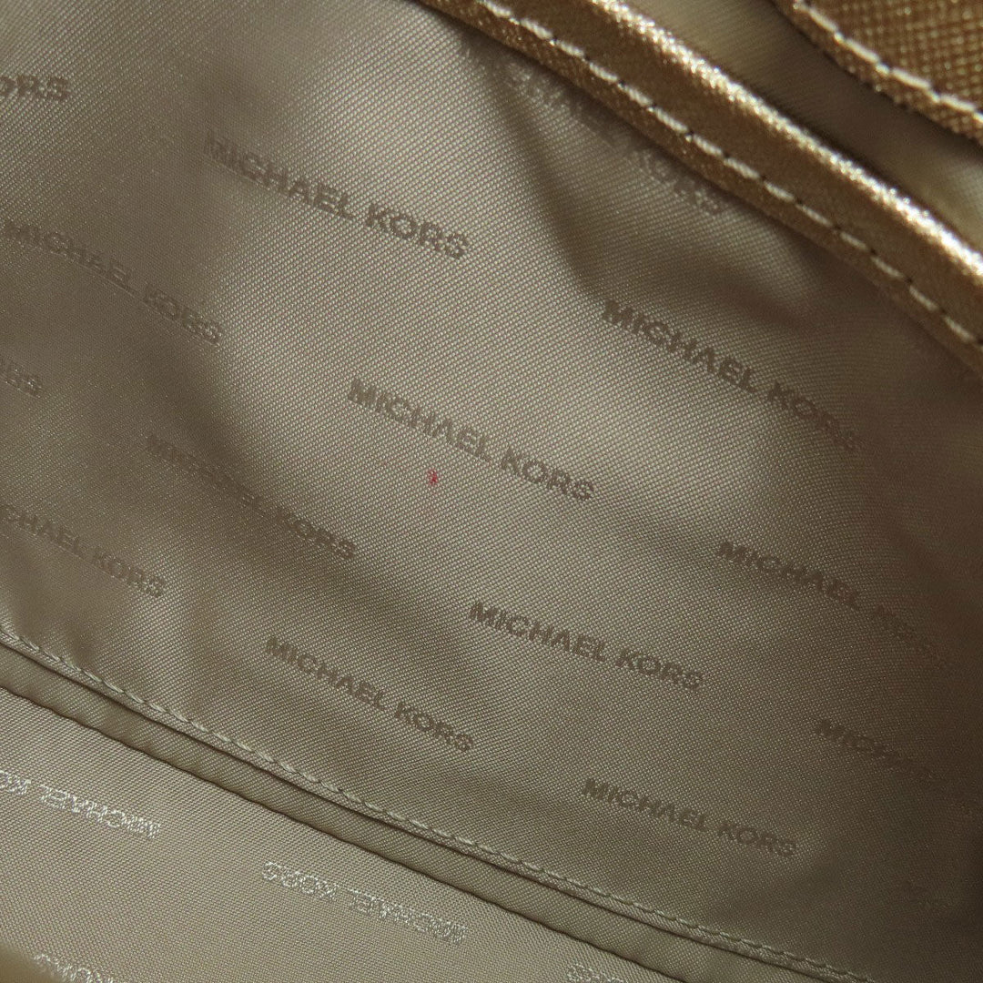 MICHAEL KORS Handbag PVC gold logo 2WAY Women Used Authentic