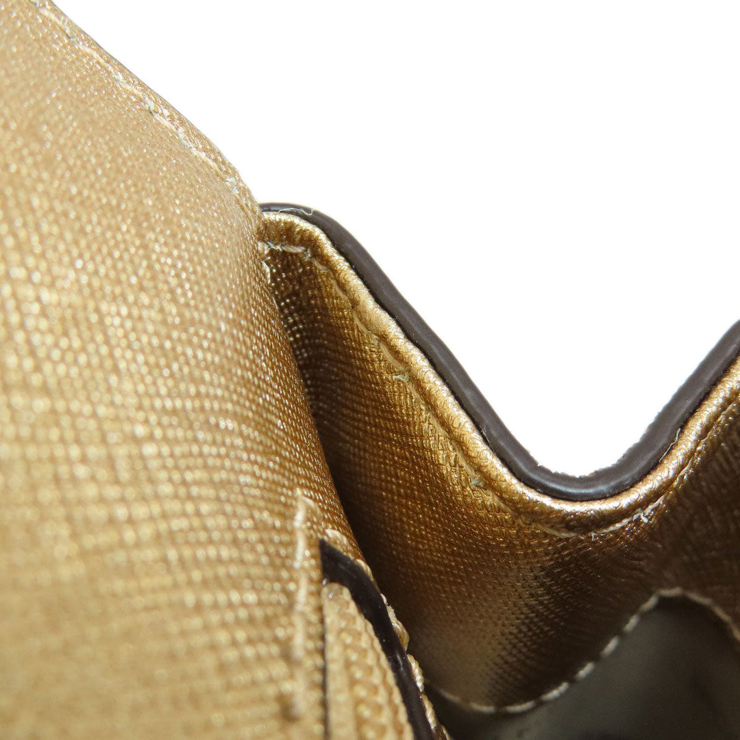 MICHAEL KORS Handbag PVC gold logo 2WAY Women Used Authentic