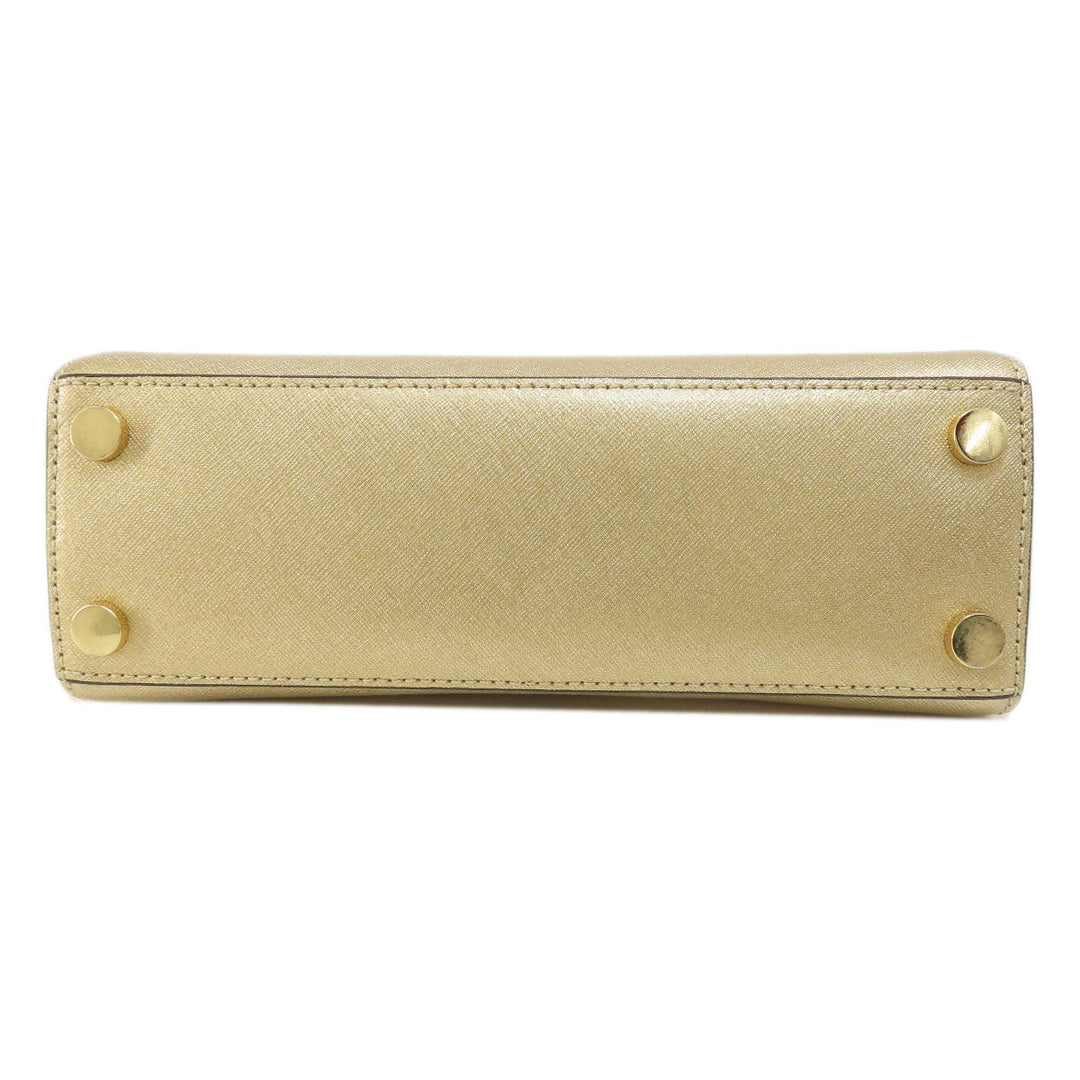 MICHAEL KORS Handbag PVC gold logo 2WAY Women Used Authentic