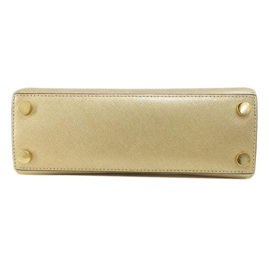 MICHAEL KORS Handbag PVC gold logo 2WAY Women Used Authentic