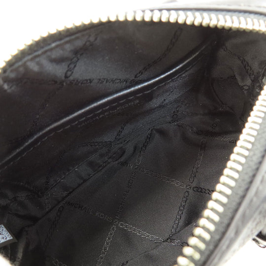 MICHAEL KORS Handbag PVC black MK Signature 2WAY Women Used Authentic