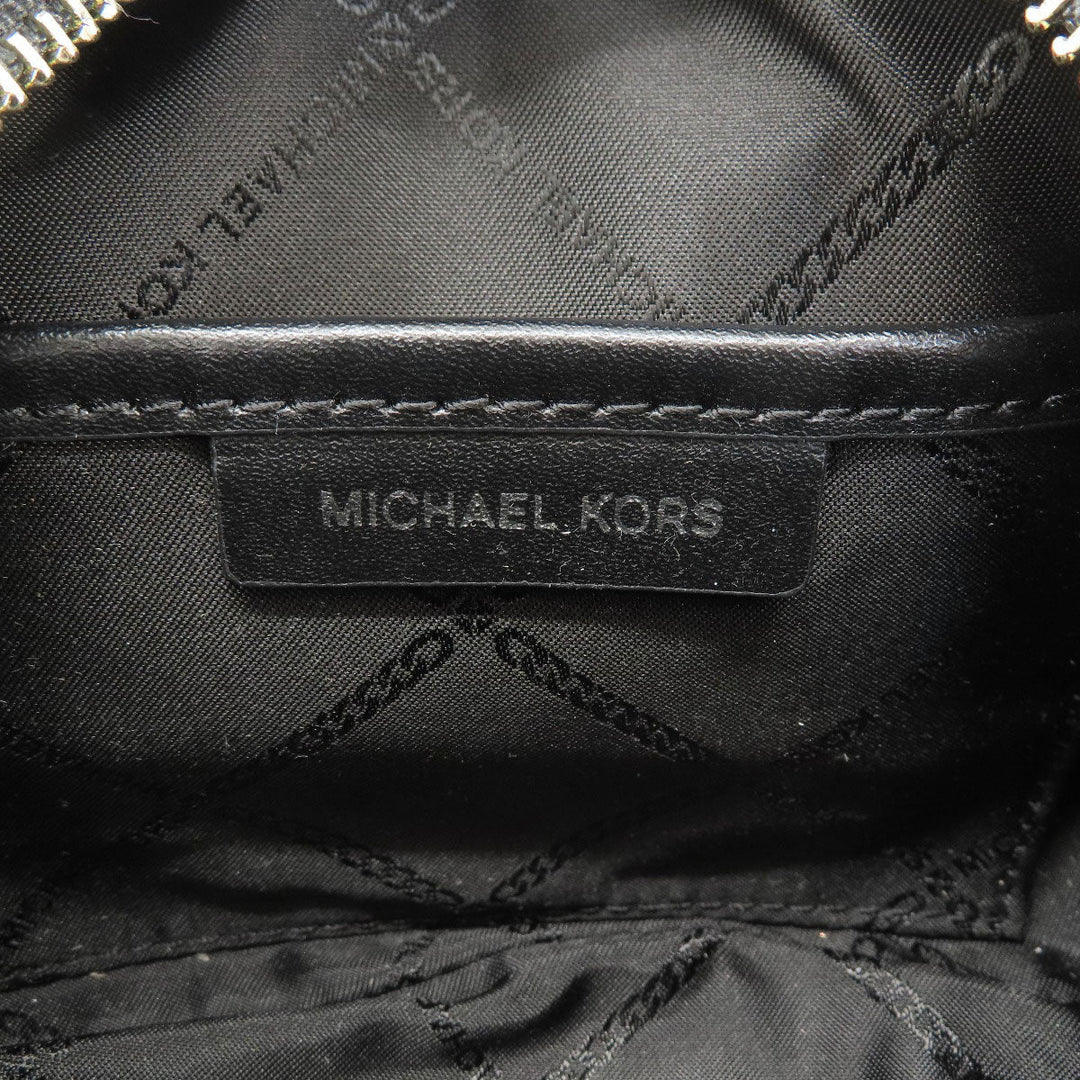 MICHAEL KORS Handbag PVC black MK Signature 2WAY Women Used Authentic