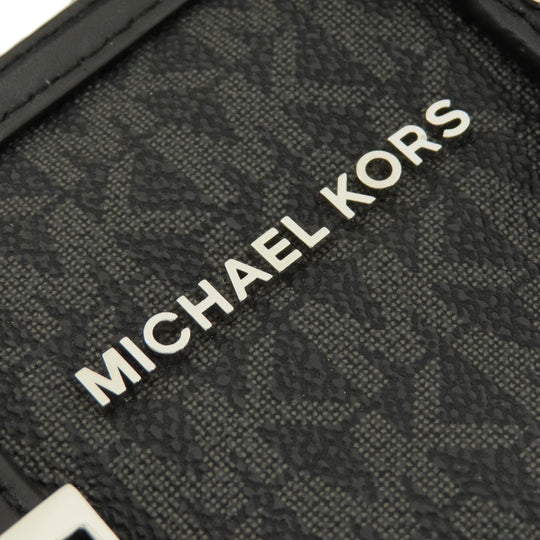 MICHAEL KORS Handbag PVC black MK Signature 2WAY Women Used Authentic