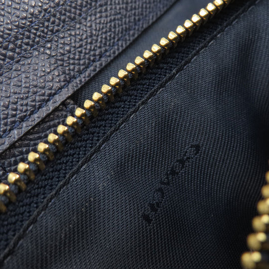 COACH Handbag 34563 leather purple logoMetal 2WAY Women Used Authentic